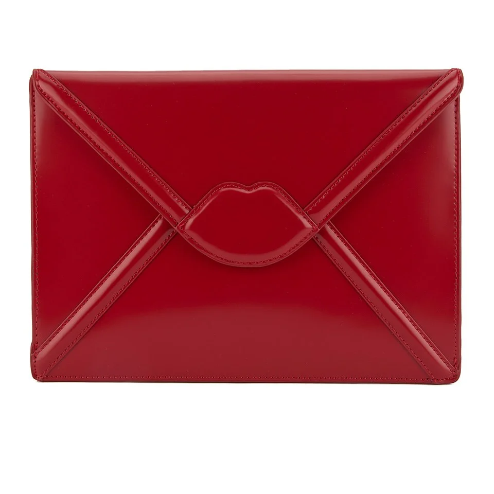 Lulu Guinness Women's Catherine Large Lips Envelope Clutch Bag - Red Image 1