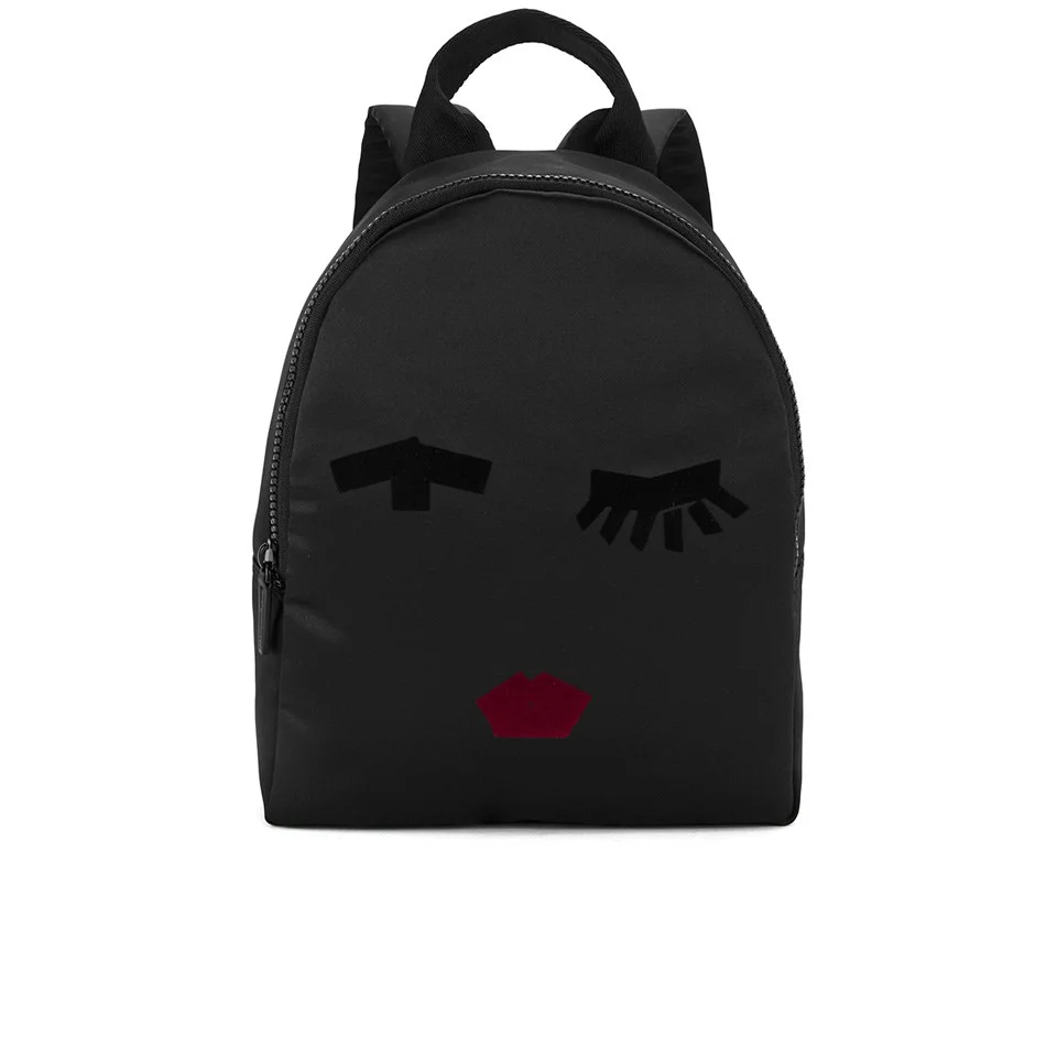 Lulu Guinness Women's Taped Face Backpack - Black Image 1