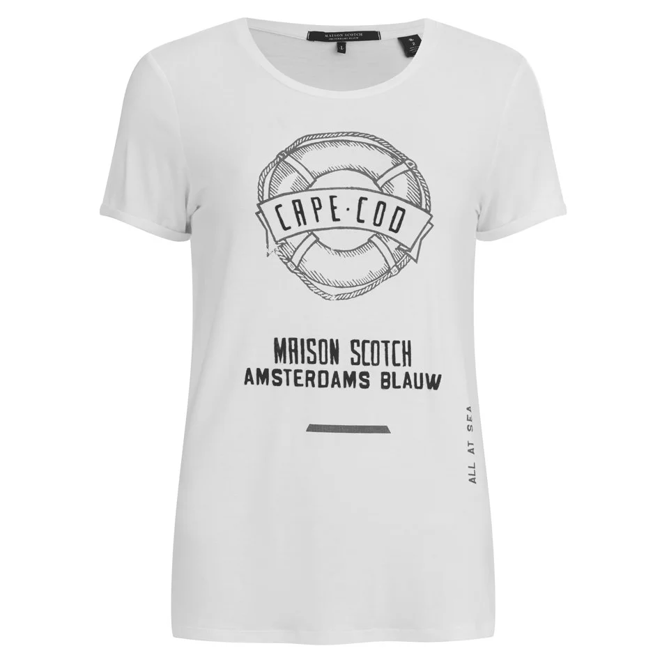 Maison Scotch Women's Theme Series T-Shirt - White Image 1