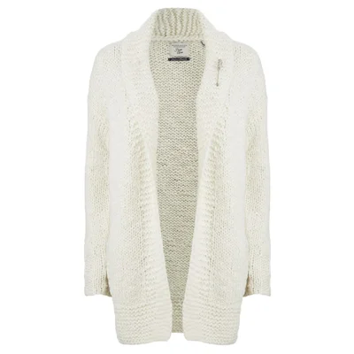 Maison Scotch Women's Home Alone Chunky Hand Knitted Cardigan - White