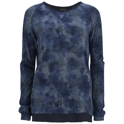 Maison Scotch Women's Delicate All Over Printed Long Sleeve Top - Blue