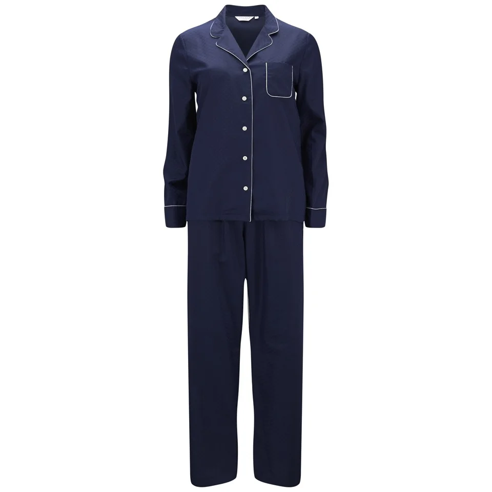 Derek Rose Women's Lombard 5 Pyjama Set - Navy Image 1