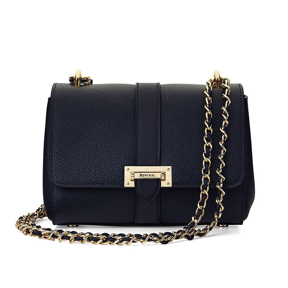 Aspinal of London Lottie Letterbox Chain Bag - Navy Image 1