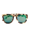 Wildfox Women's Classic Fox Deluxe Sunglasses - Amber Tortoise/Green Mirror - Image 1
