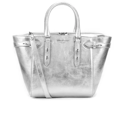 Aspinal of London Women's Marylebone Mini Tote Bag - Silver Smooth
