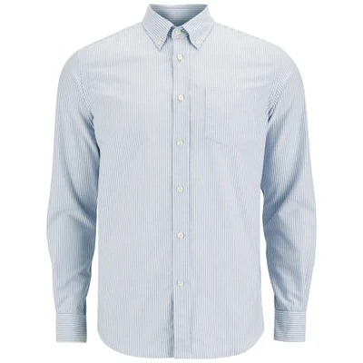 Tripl Stitched Men's Candy Stripe Long Sleeve Shirt - Sky