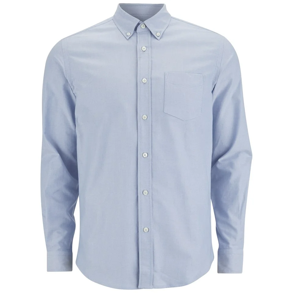 Tripl Stitched Men's Oxford Long Sleeve Shirt - Sky Blue Image 1
