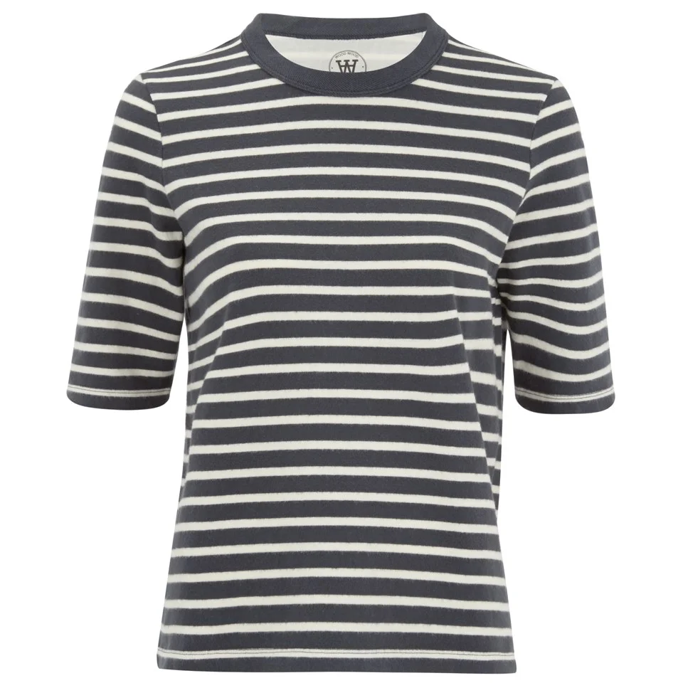 Wood Wood Women's Adda Stripe T-Shirt - Navy Stripe Image 1