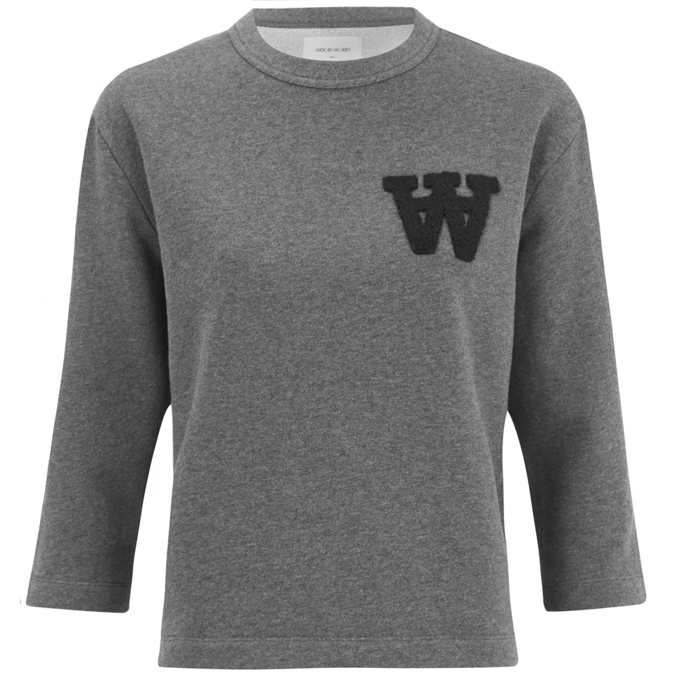 Wood Wood Women's Hope Logo Sweatshirt - Grey Image 1