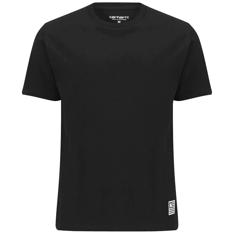 Carhartt Men's SS State Back-Print T-Shirt - Black/White Image 1