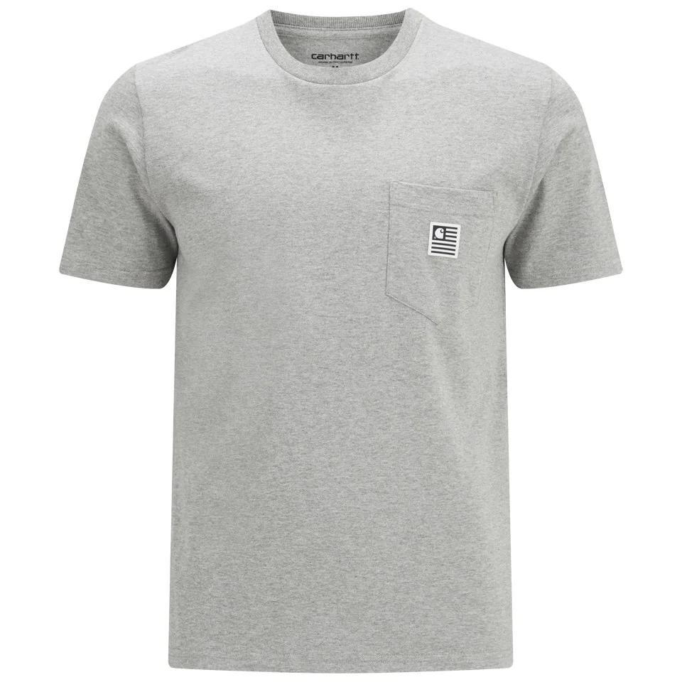Carhartt Men's SS State Pocket T-Shirt - Grey Heather Image 1