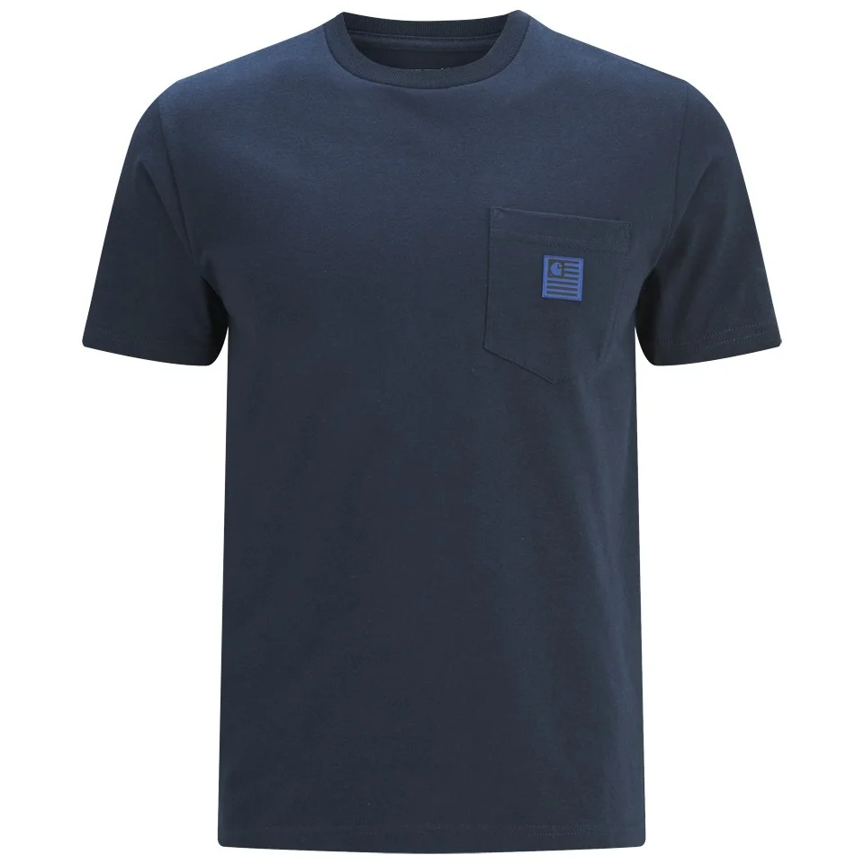 Carhartt Men's SS State Pocket T-Shirt - Navy Image 1