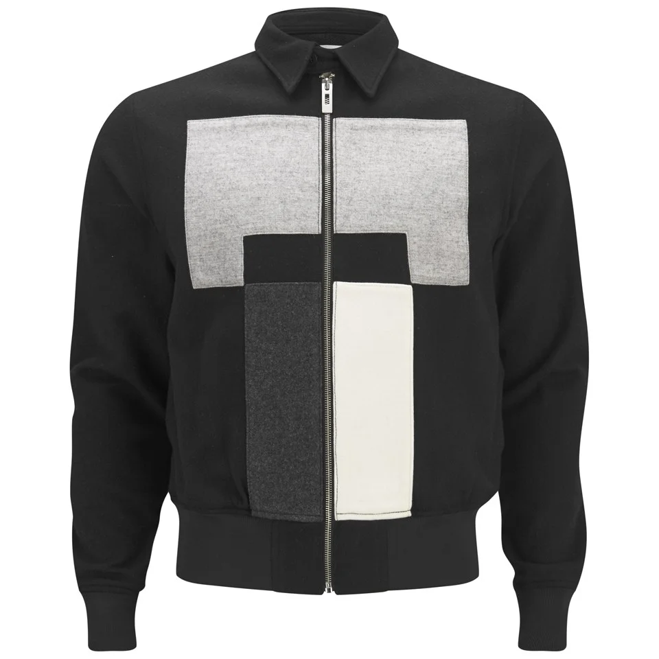 Han Kjobenhavn Men's Pattern Front Zipped Jacket - Black Image 1