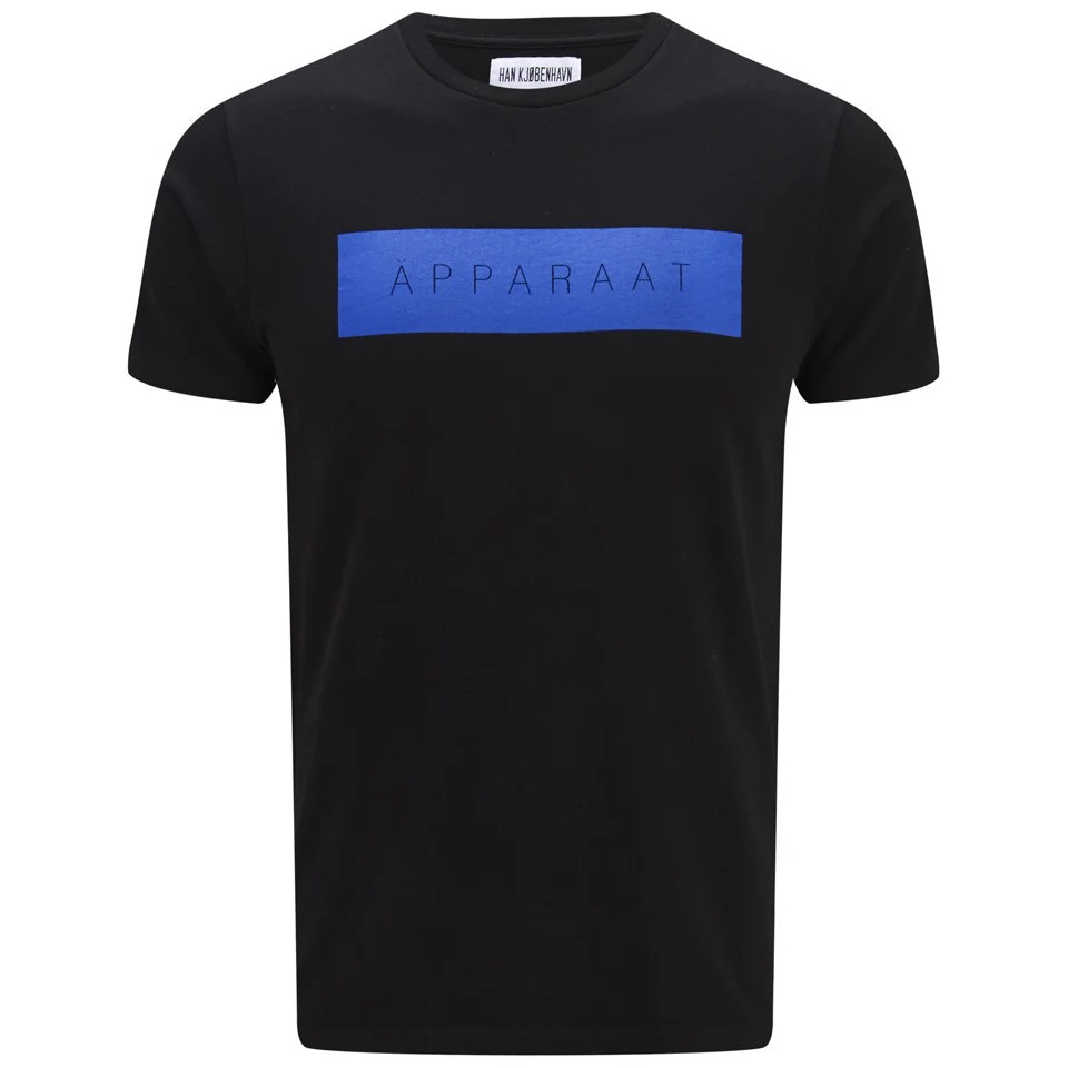 Han Kjobenhavn Men's Apparaat Logo Crew T-Shirt - Black Image 1