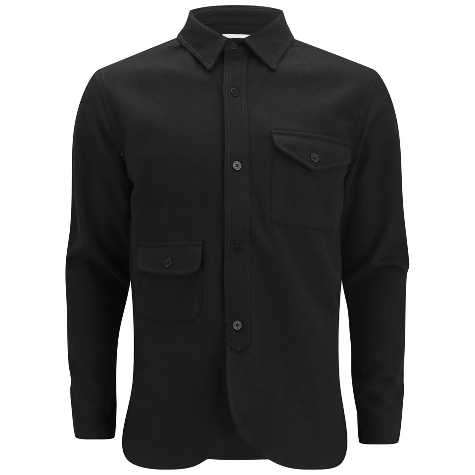 Han Kjobenhavn Men's Pocket Detail Long Sleeve Shirt - Black Image 1