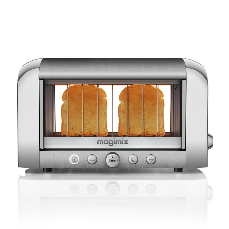 Magimix 11526 2-Slice Vision Toaster - Brushed Steel Image 1