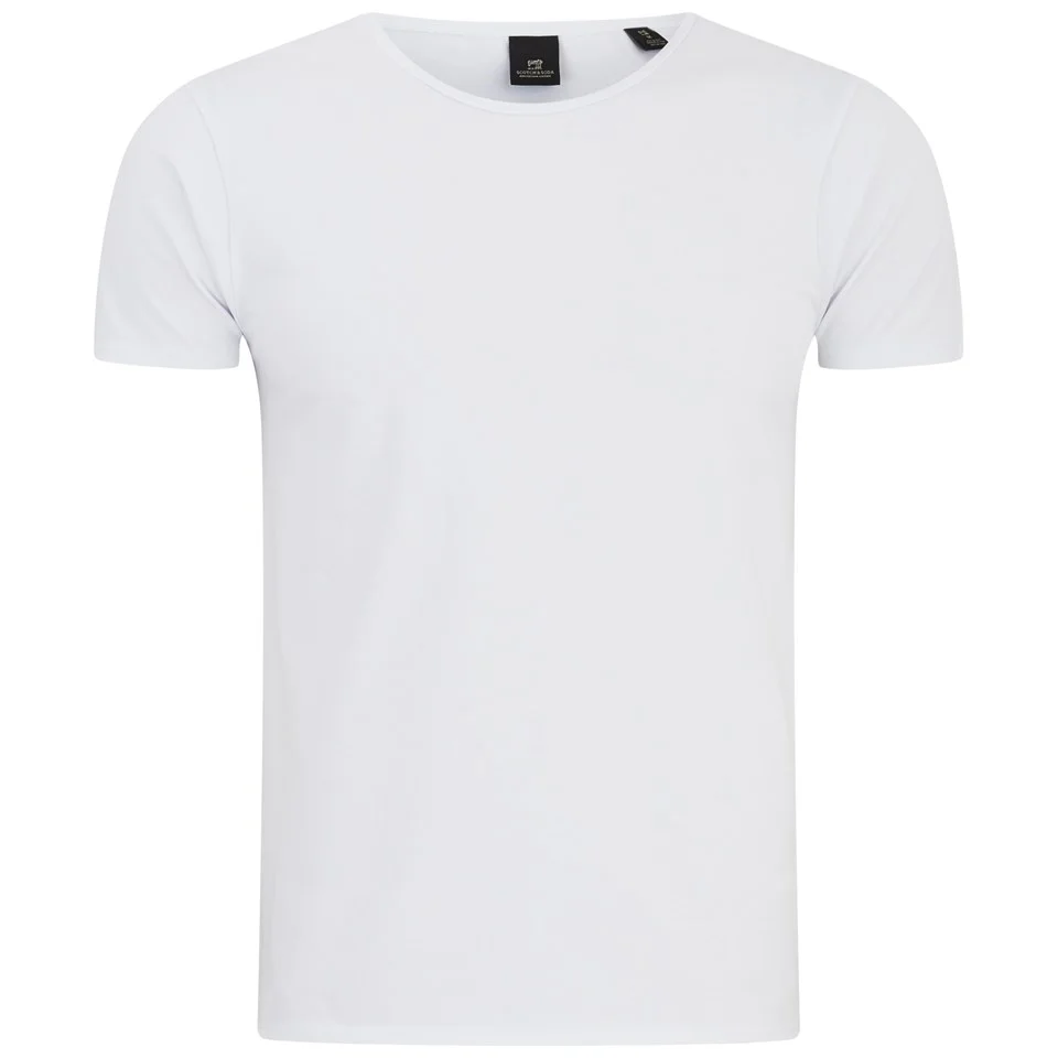 Scotch & Soda Men's Cotton Crew Neck T-Shirt - White Image 1