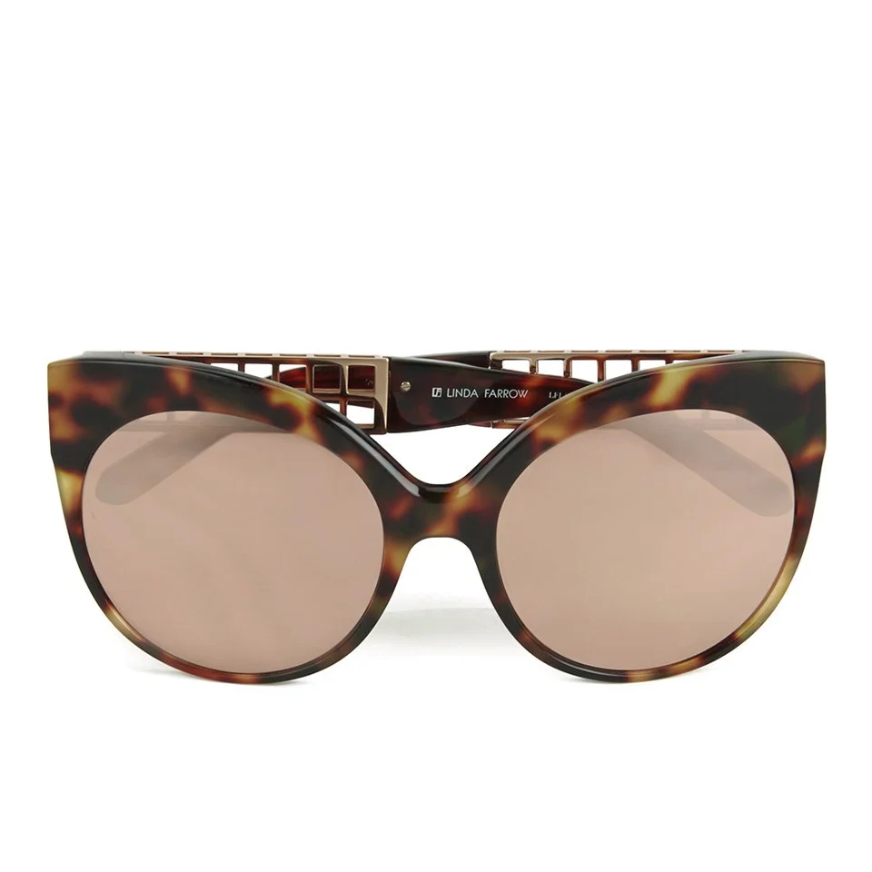 Linda Farrow Women's Rose Gold Lens Sunglasses - Tortoise Shell Image 1