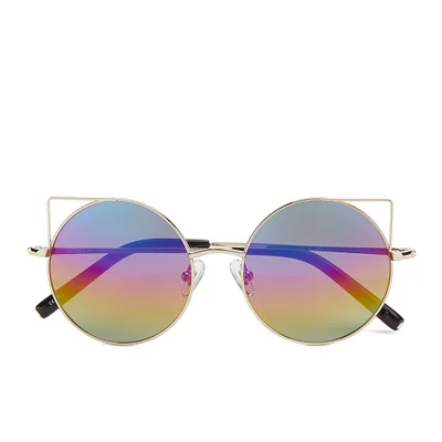 Matthew Williamson Women's Rainbow Lens Sunglasses - Light Gold