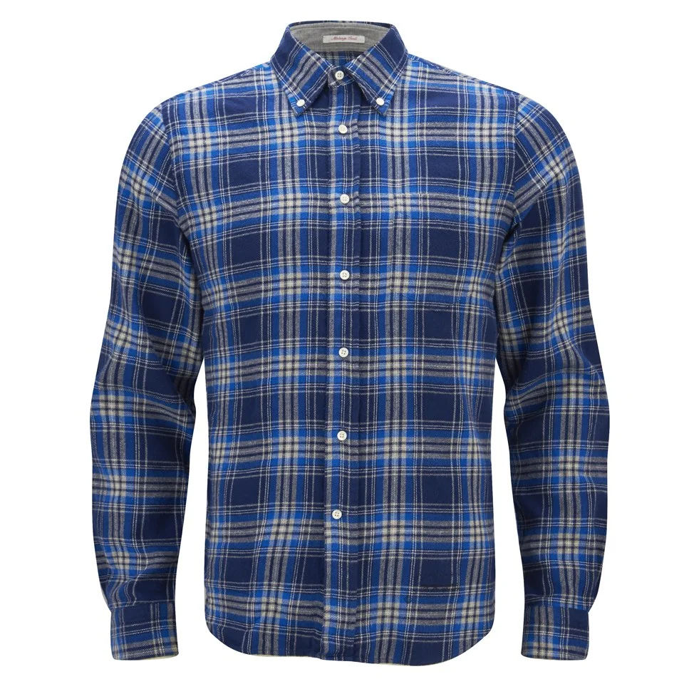 GANT Rugger Men's Melange Twill Long Sleeve Shirt - Blue Image 1