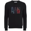AMI Men's Flowers Big AMI Men Patch Sweatshirt - Black/Red Logo - Image 1