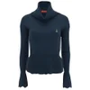 Vivienne Westwood Red Label Women's Basic Knitted Voluminous Roll Neck Jumper - Navy - Image 1