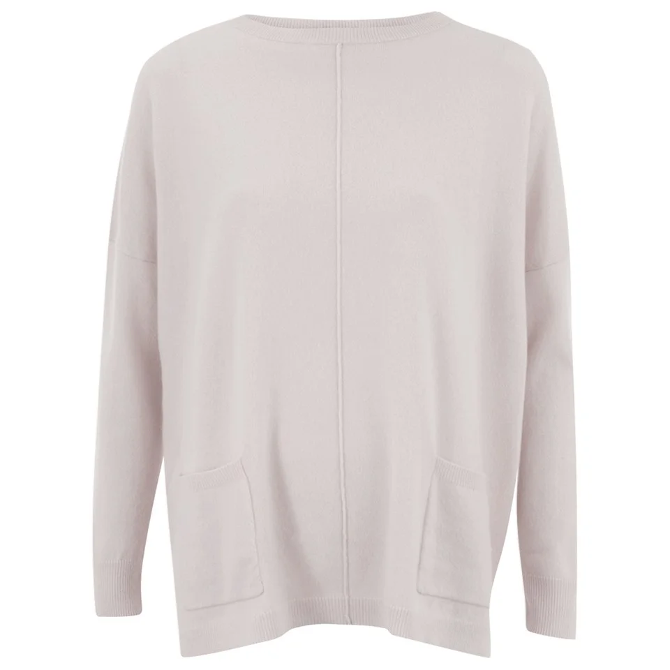 Cocoa Cashmere Women's Cashmere Jumper with Pockets - Alabaster Image 1