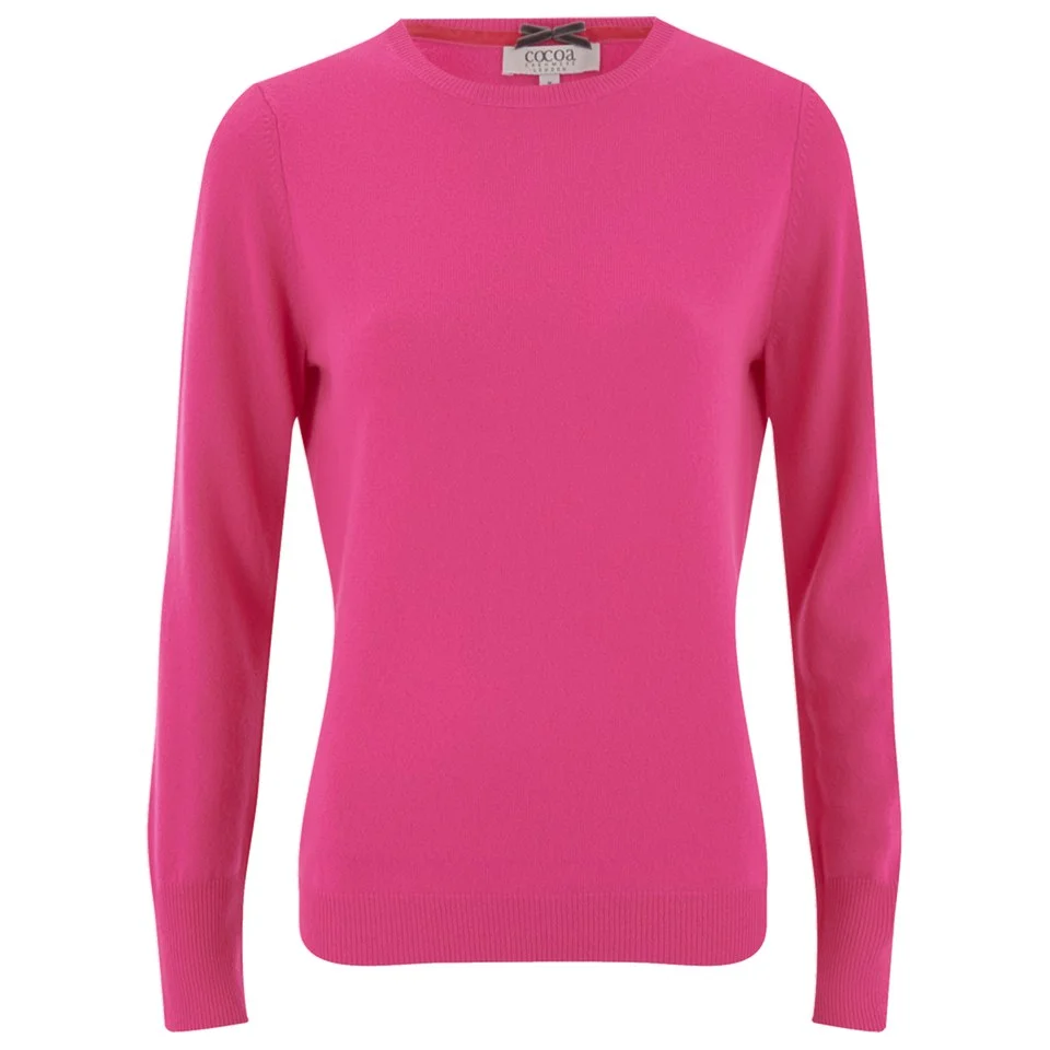Cocoa Cashmere Women's Cashmere Jumper - Dayglow Pink Image 1