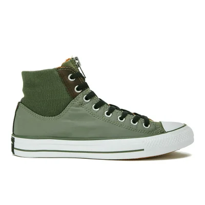 Converse Men's Chuck Taylor All Star MA-1 Zip Hi-Top Trainers - Olive Submarine/Burnt Umber/White
