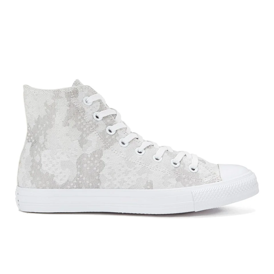 Converse Men's Chuck Taylor All Star Jacquard Hi-Top Trainers - White/Mouse/Dolphin Image 1