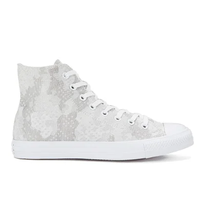 Converse Men's Chuck Taylor All Star Jacquard Hi-Top Trainers - White/Mouse/Dolphin