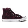 Converse Women's Chuck Taylor All Star Animal Material Hi-Top Trainers - Deep Bordeaux/Black/White - Image 1