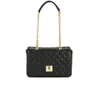 Love Moschino Women's Quilted Shoulder Bag with Chain Strap Detail - Black - Image 1