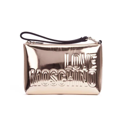 Love Moschino Women's Mirror Clutch Bag - Rose Gold
