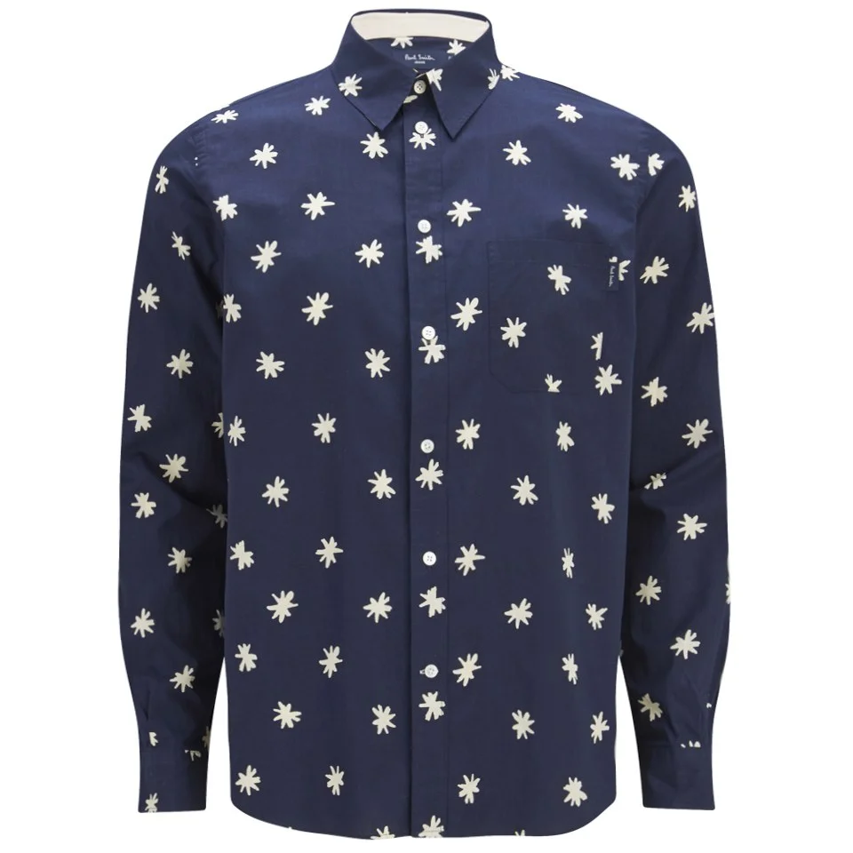 Paul Smith Jeans Men's Poplin Star Print Shirt - Navy Image 1