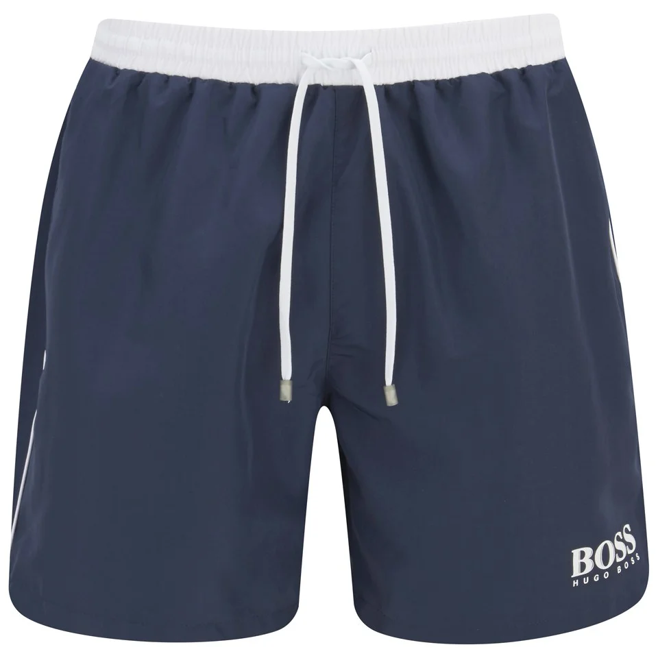 BOSS Hugo Boss Men's Starfish Small Logo Swim Shorts - Navy Image 1