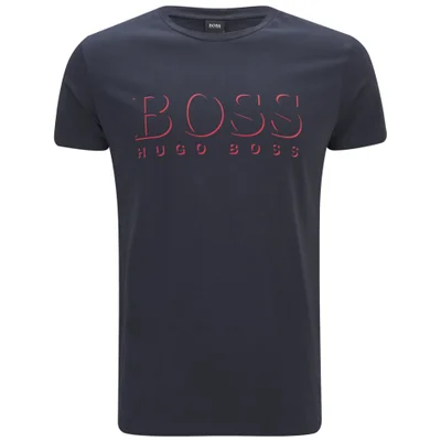 BOSS Hugo Boss Men's Large Logo Crew Neck T-Shirt - Navy