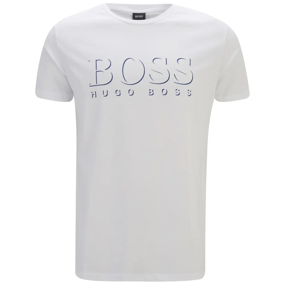 BOSS Hugo Boss Men's Large Logo Crew Neck T-Shirt - White Image 1