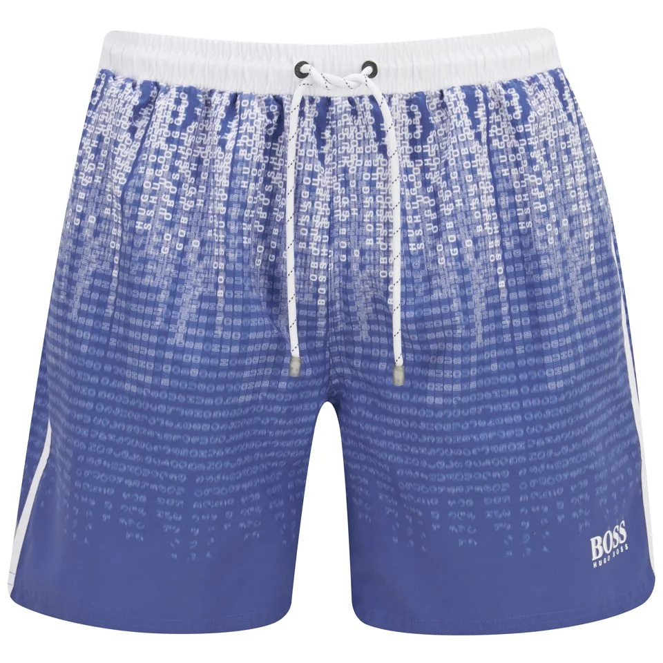BOSS Hugo Boss Men's Anabas Gradiated Pattern Swim Shorts - Blue Image 1