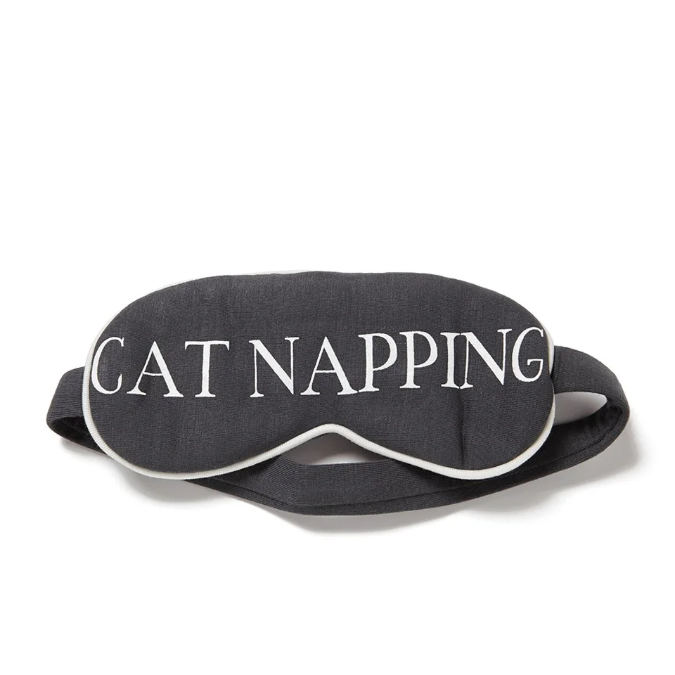 Wildfox Women's Cat Napping Eye Mask - Charcoal Grey Image 1
