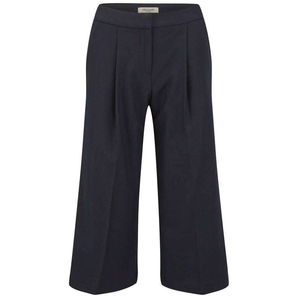 Great Plains Women's Elly Flannel Culottes - True Navy Image 1