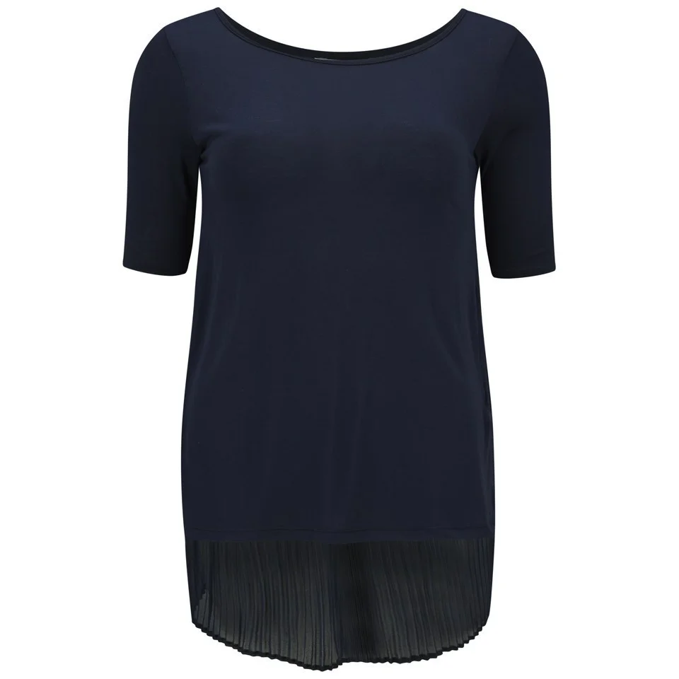 Great Plains Women's Easy Mix Pleated Top - True Navy Image 1