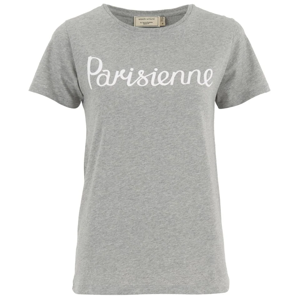 Maison Kitsuné Women's Parisienne T-Shirt - Grey Melange Image 1