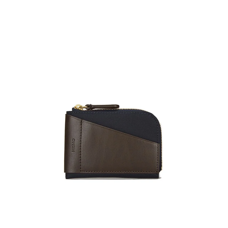 Mismo Men's Cards and Coins Wallet - Navy/Brown Image 1