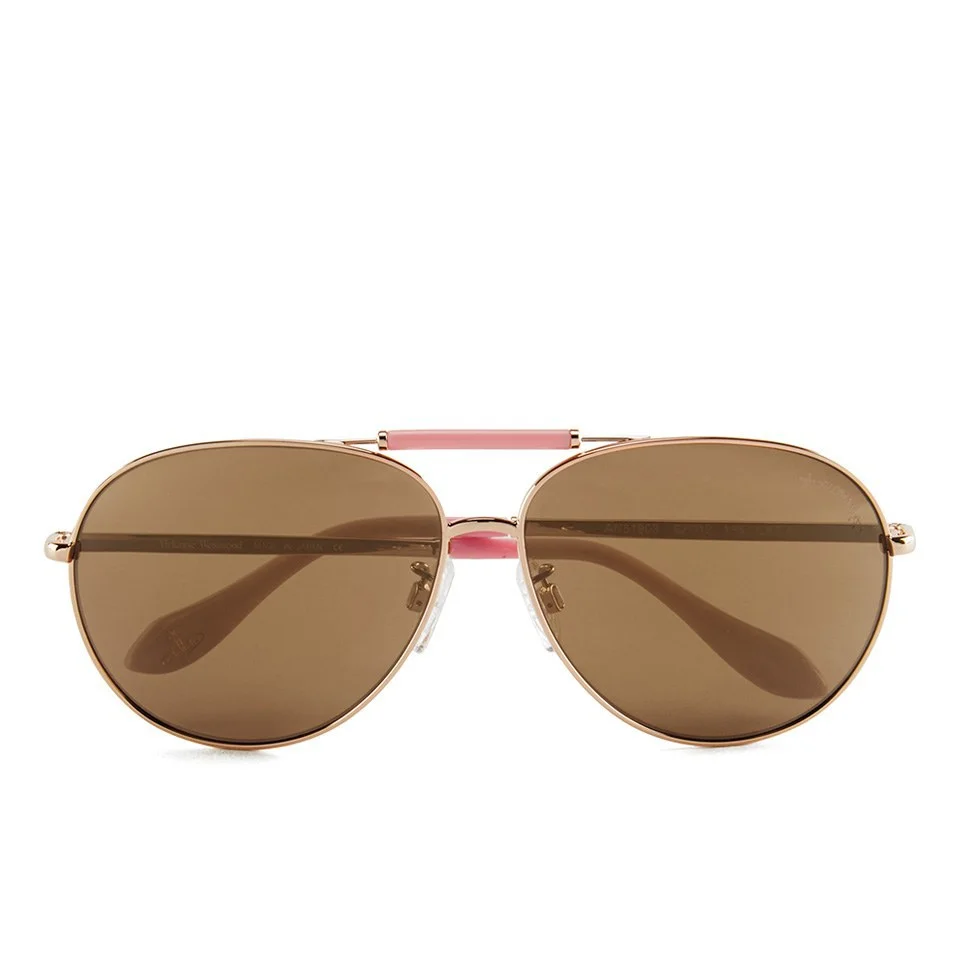 Vivienne Westwood Women's Aviator Sunglasses - Blush Image 1