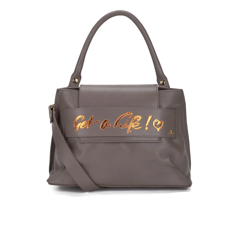 Vivienne Westwood Women's Get A Life Mini Tote Bag - Taupe Image 1