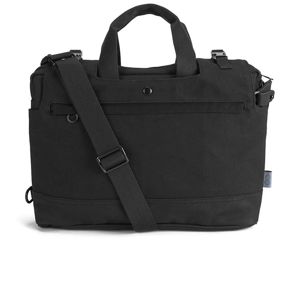 C6 Men's Double Zip Laptop Bag - Black Canvas Image 1