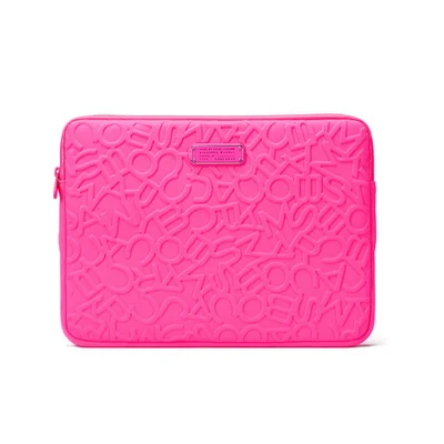 Marc by Marc Jacobs Women's Scrambled Logo Neoprene 13" Computer Case - Knockout Pink