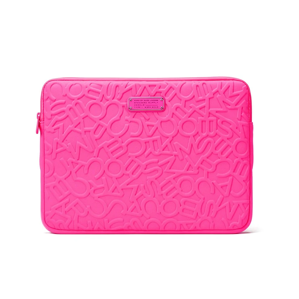 Marc by Marc Jacobs Women's Scrambled Logo Neoprene 13" Computer Case - Knockout Pink Image 1