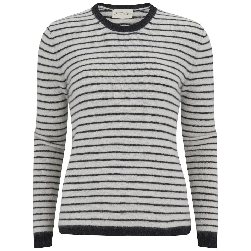 American Vintage Women's Spartow Jumper - Pearl Striped Black Image 1